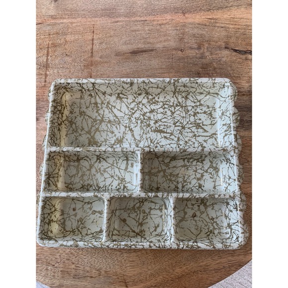 Vintage Max Klein Gold & White Plastic Drawer Organizer Divided Tray MCM Retro - Picture 10 of 10